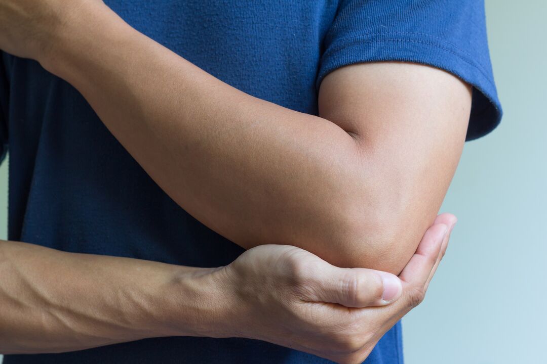 elbow pain due to arthrosis
